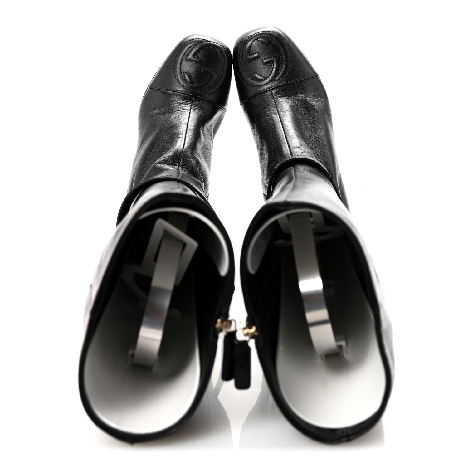 Gucci Calfskin Soho Knee Boots 36 Black