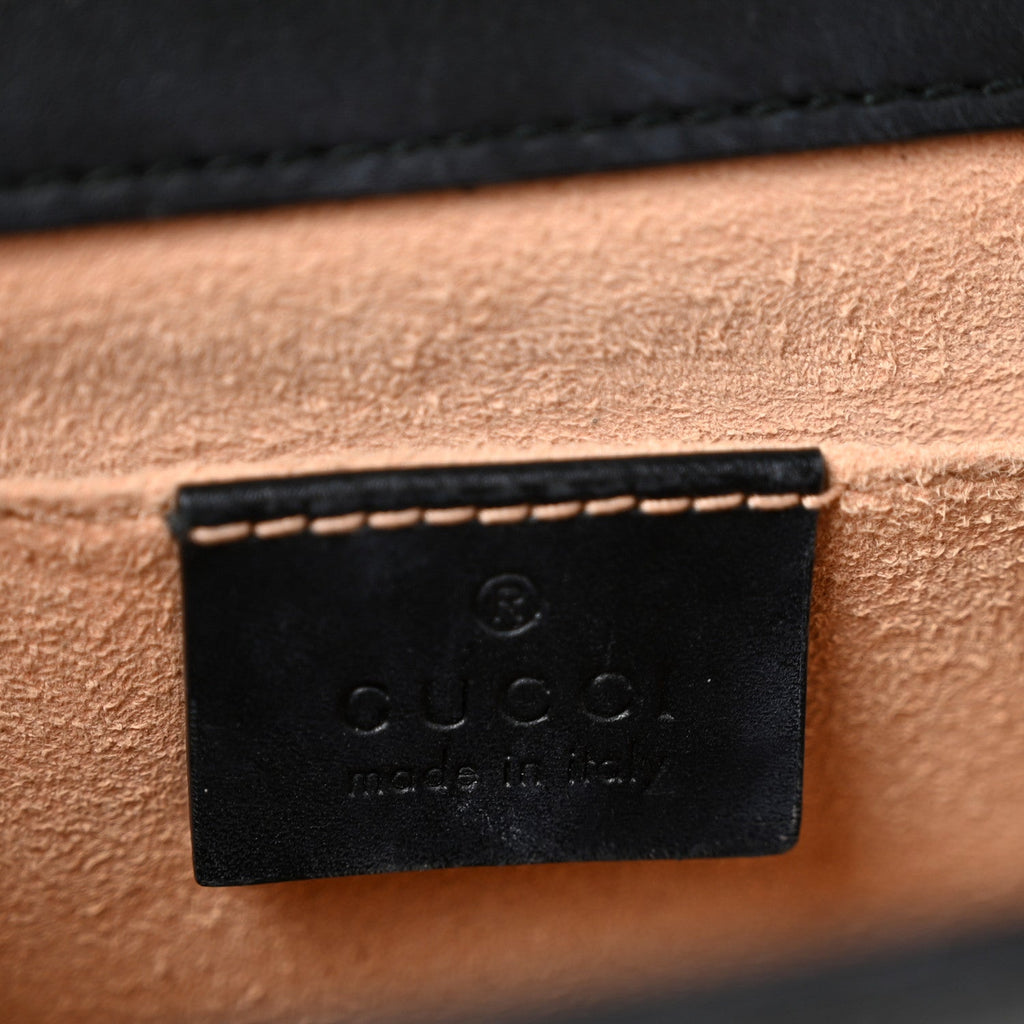 Gucci Guccissima Small Padlock Shoulder Bag Black