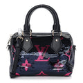 Louis Vuitton Giant Monogram Sequins Speedy Bandouliere 18 Navy Fuchsia