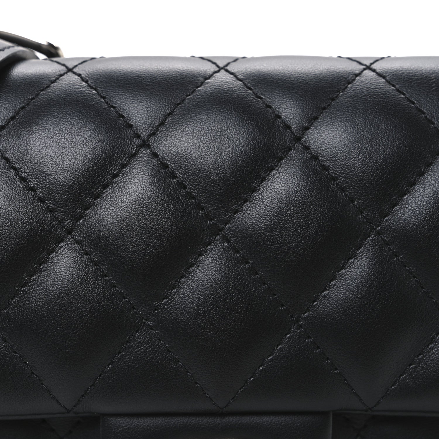 Chanel Calfskin Quilted CC Uniform Flap Belt Bag Black