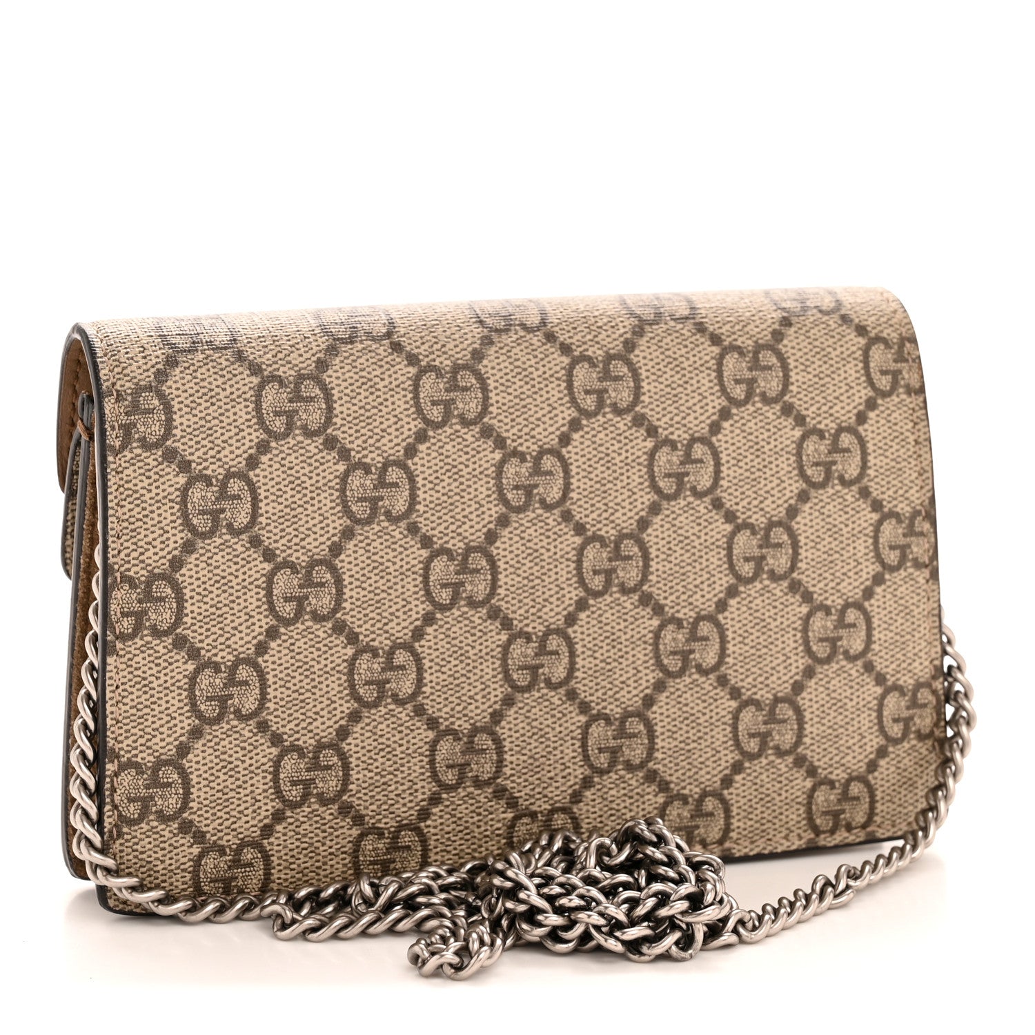 Gucci GG Supreme Monogram Super Mini Dionysus Shoulder Bag Taupe