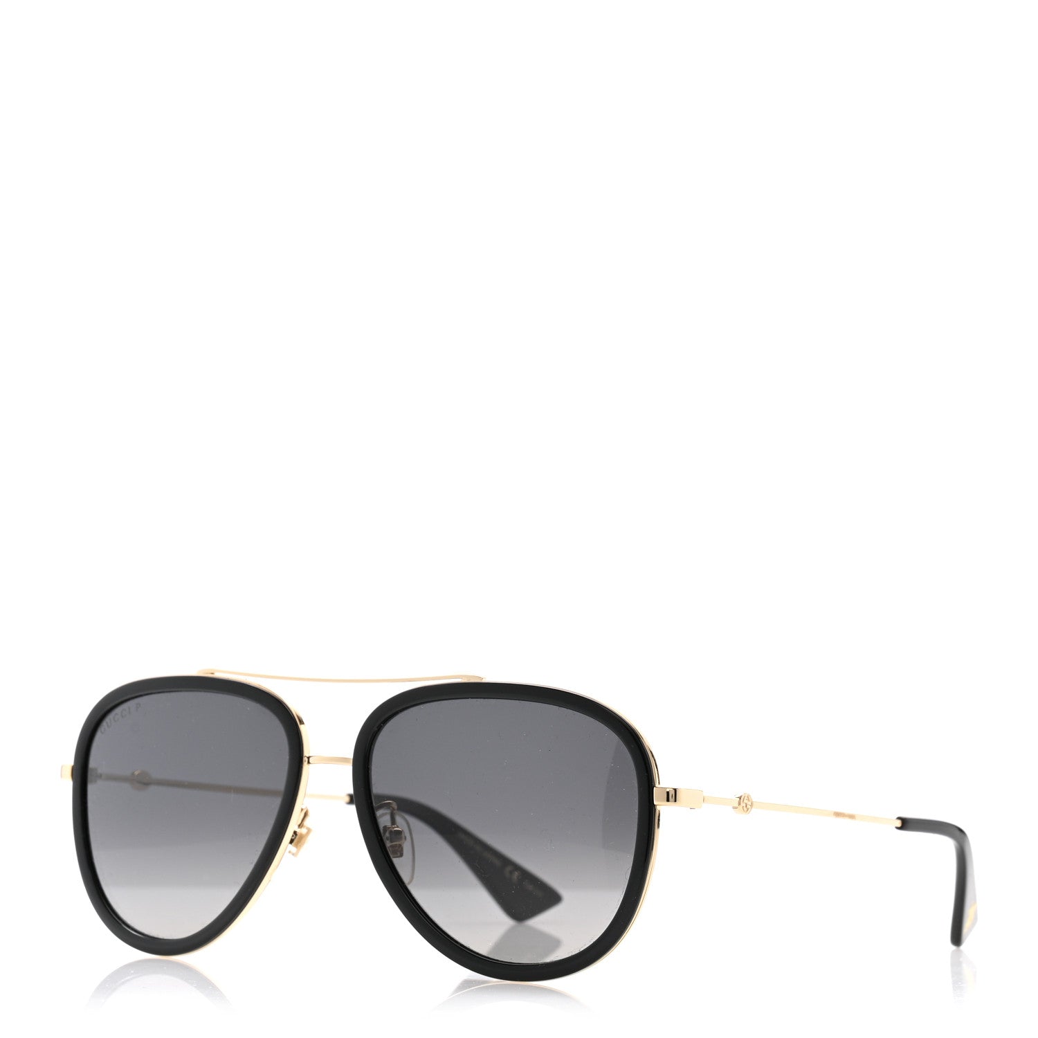 Gucci Aviator Sunglasses GG0062S Black Gold