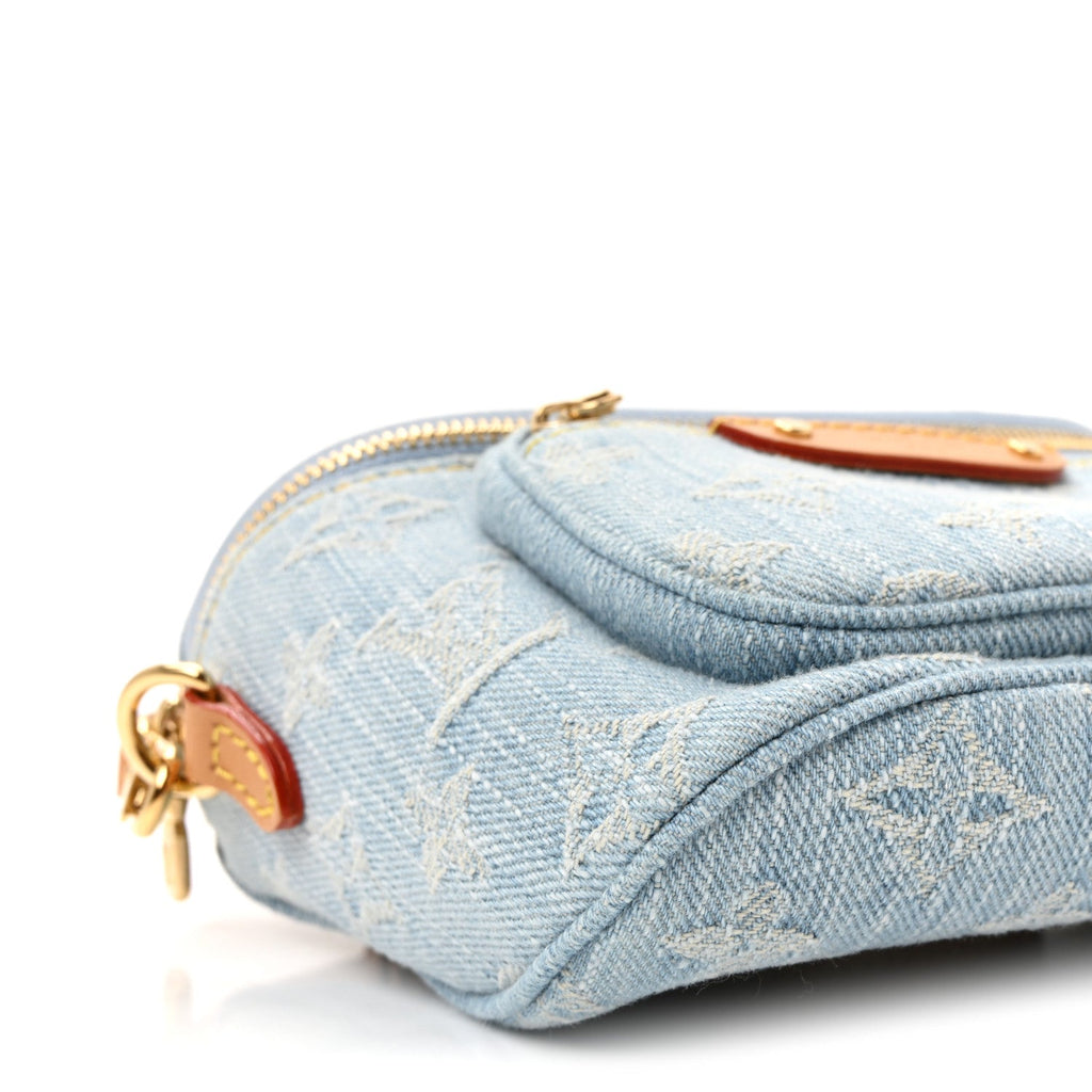 Louis Vuitton Monogram Denim Mini Bumbag Sky Blue