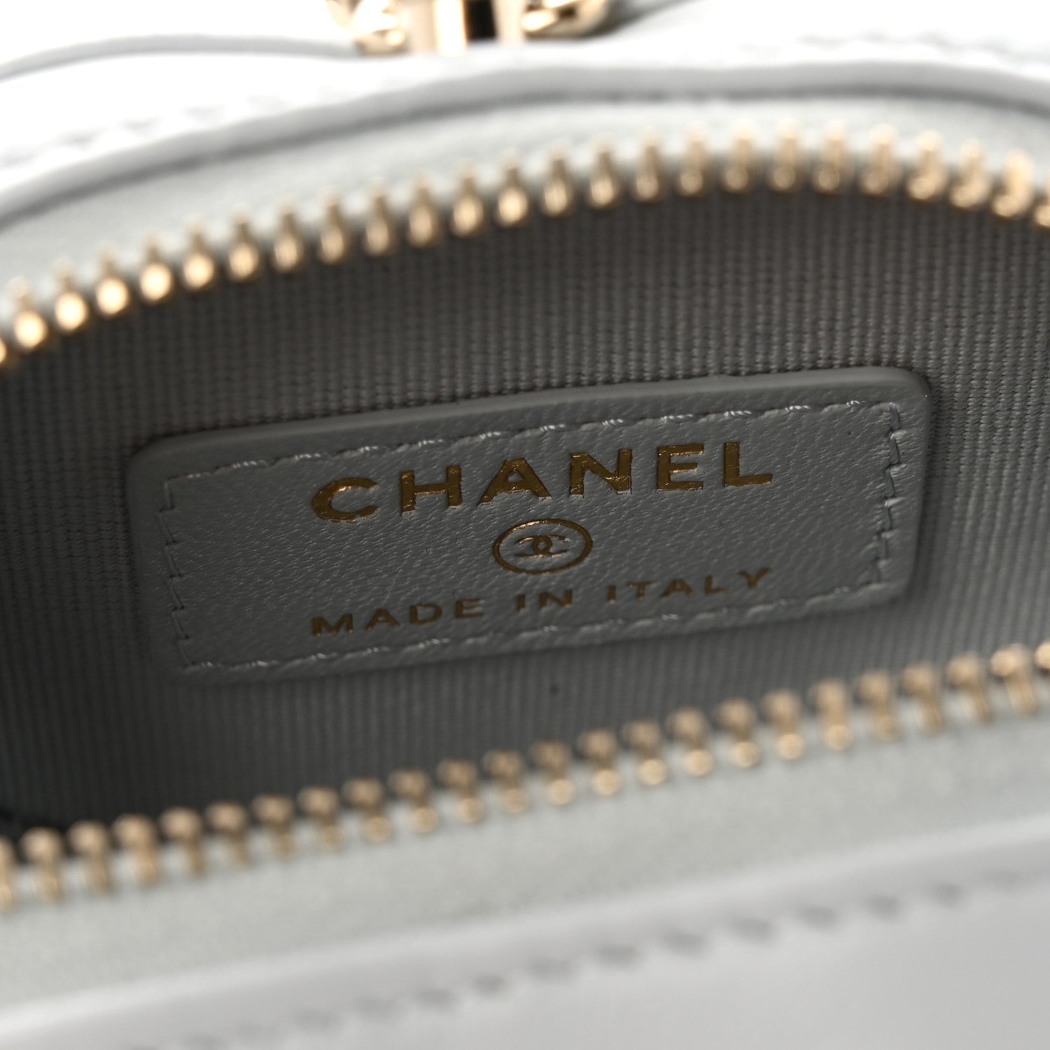 Chanel Lambskin Quilted CC Mini In Love Heart Bag Charm Light Blue