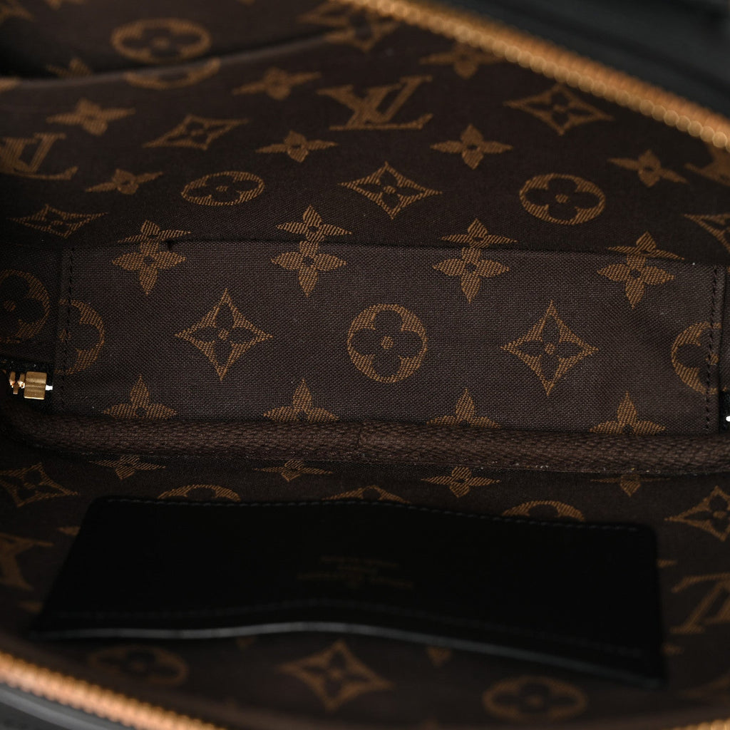 Louis Vuitton Calfskin Monogram Embossed Utility Crossbody Black