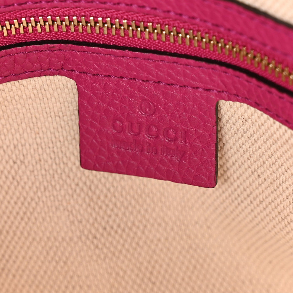 Gucci Cellarius Calfskin Medium Soho Chain Shoulder Bag Bright Bouganville