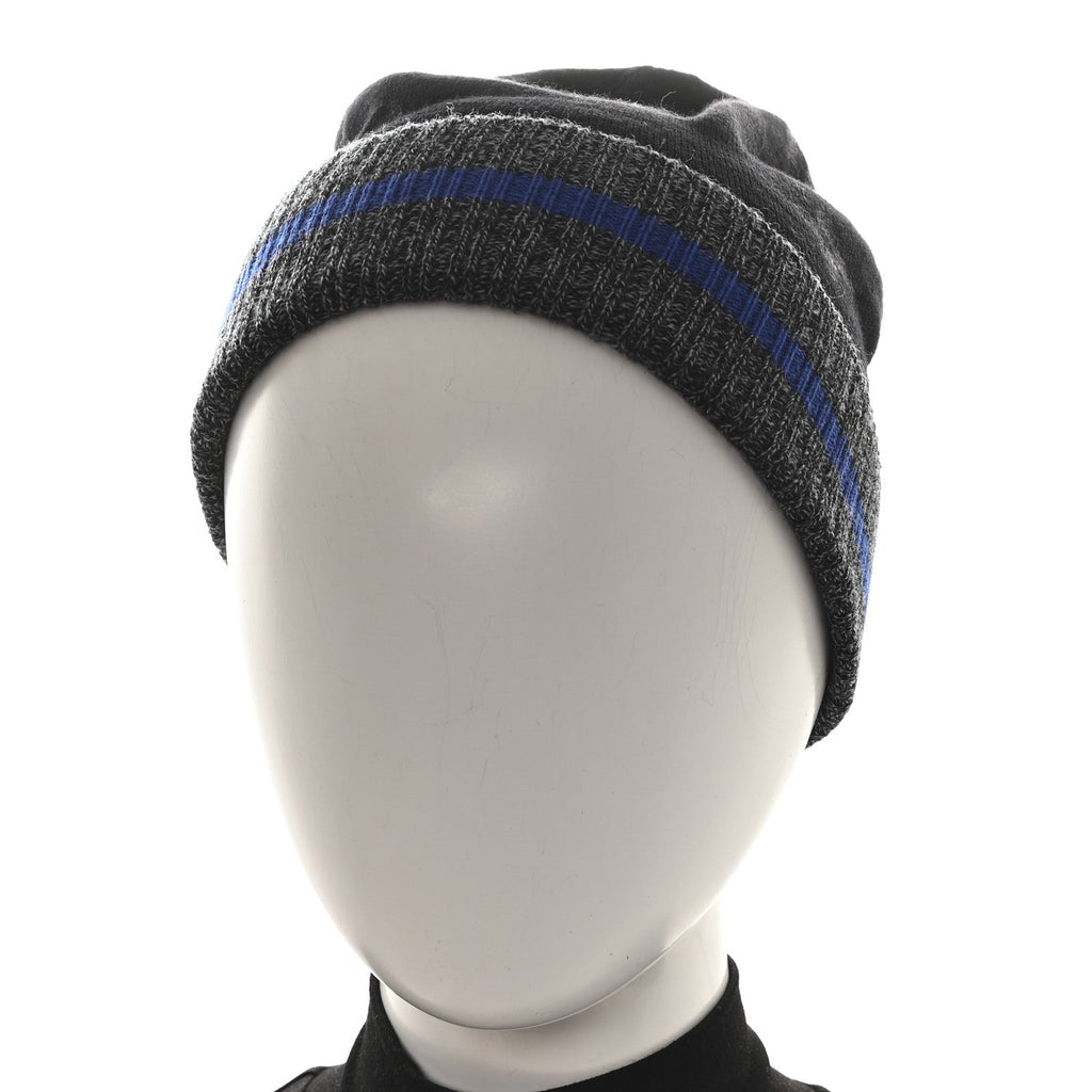 Louis Vuitton Wool Bonnet Monogram Color Block Beanie Hat Black