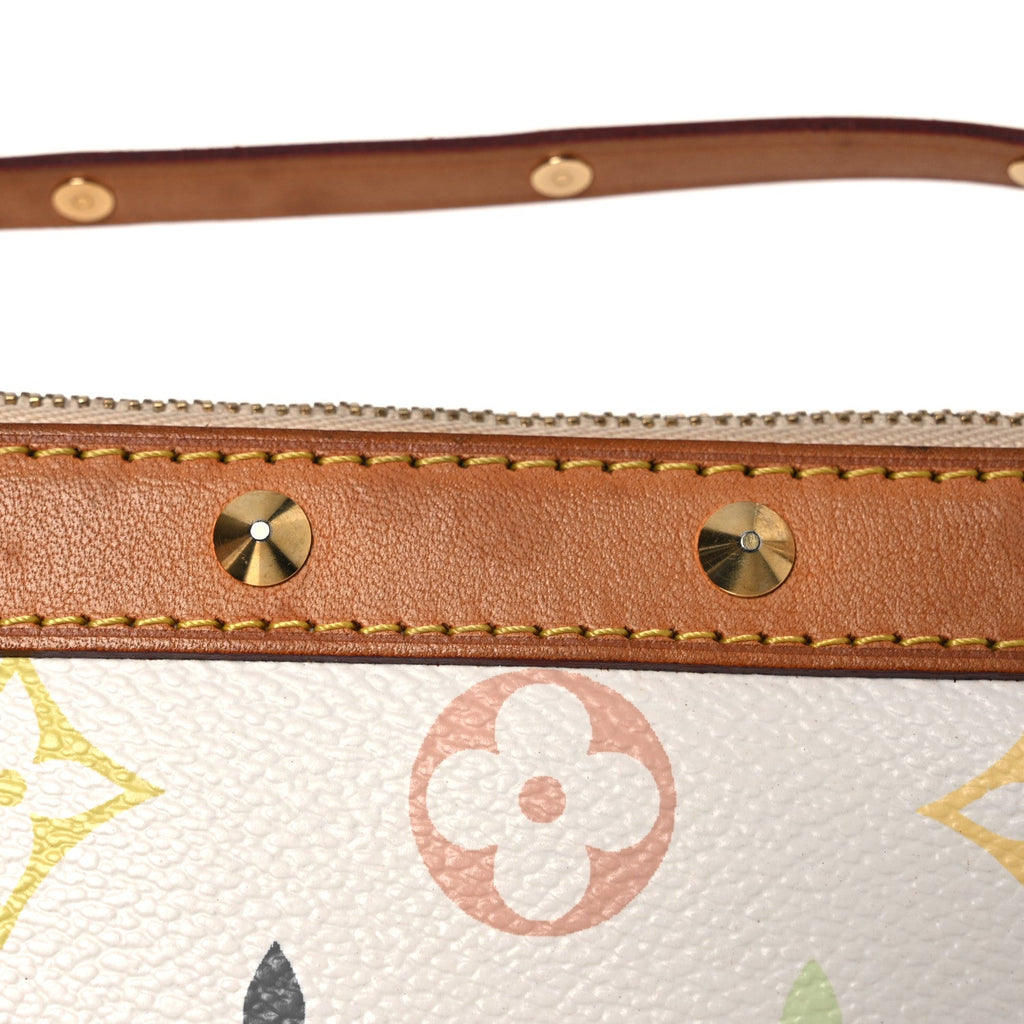 Louis Vuitton Monogram Multicolor Pochette Accessories White