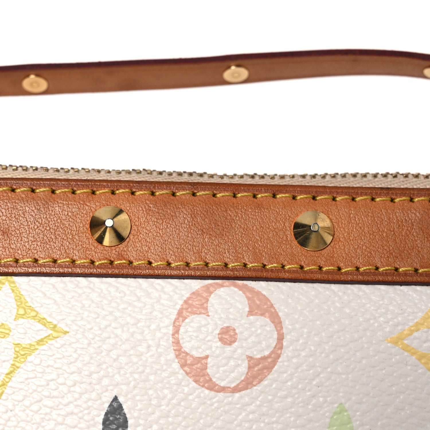 Louis Vuitton Monogram Multicolor Pochette Accessories White