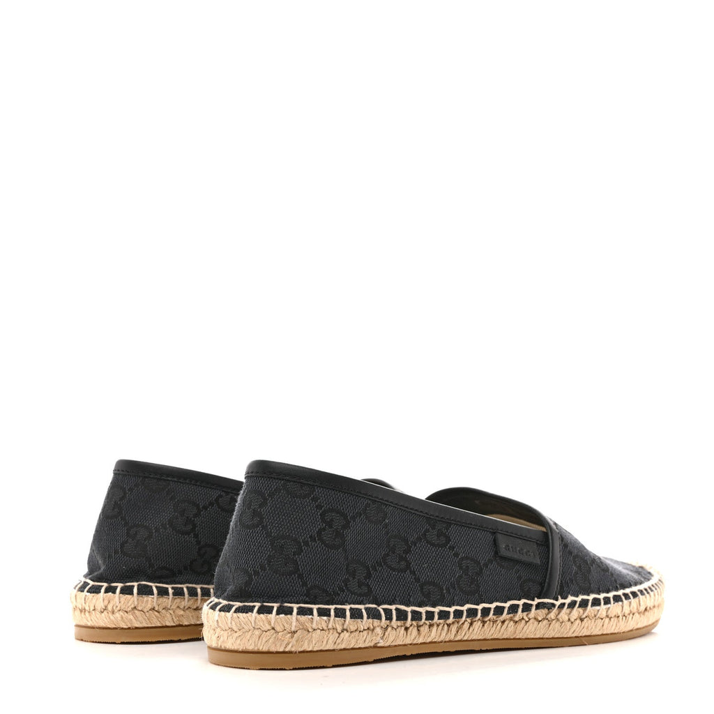 Gucci Monogram Espadrilles 37 Black