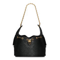 Chanel Washed Denim Quilted Small Chanel 25 Handbag Black
