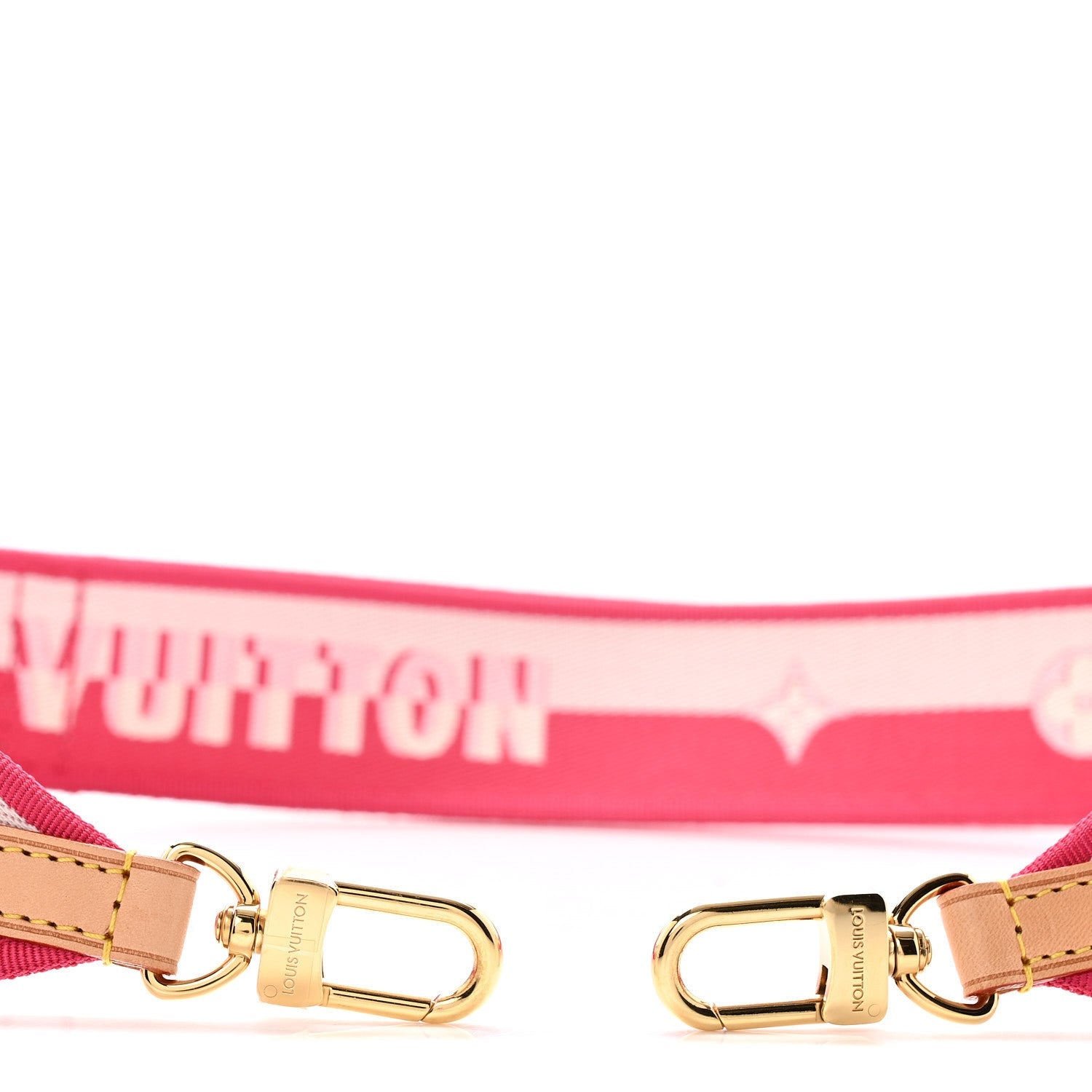 Louis Vuitton Jacquard Neverfull BB Shoulder Strap Pink Peony
