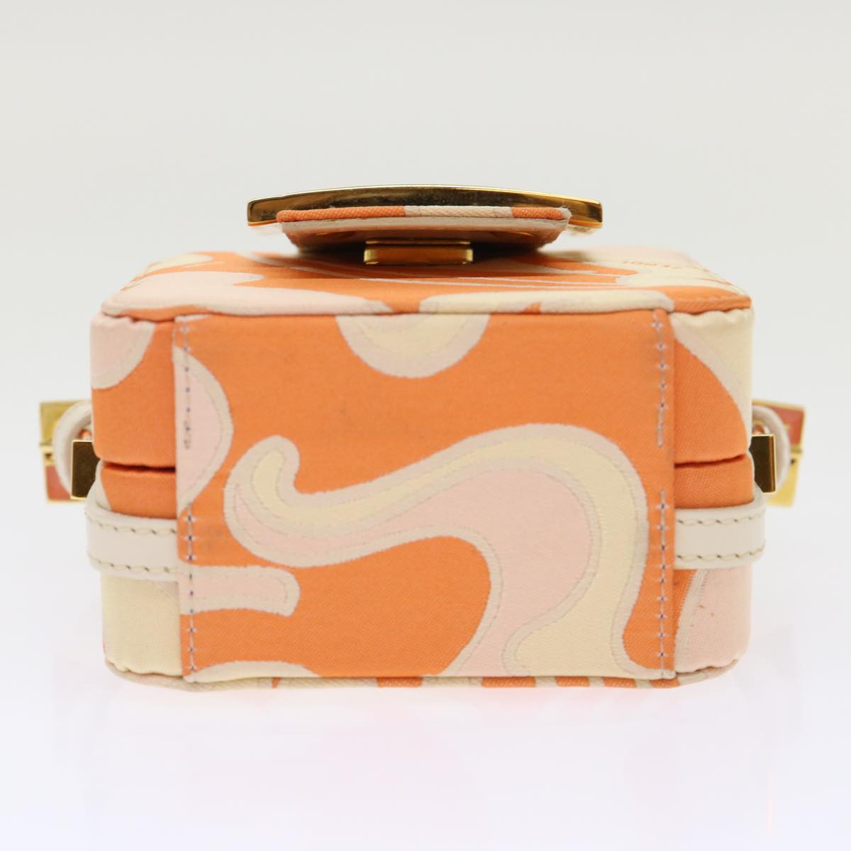 FENDI Mini Mamma Baguette Pouch Nylon Orange  46674