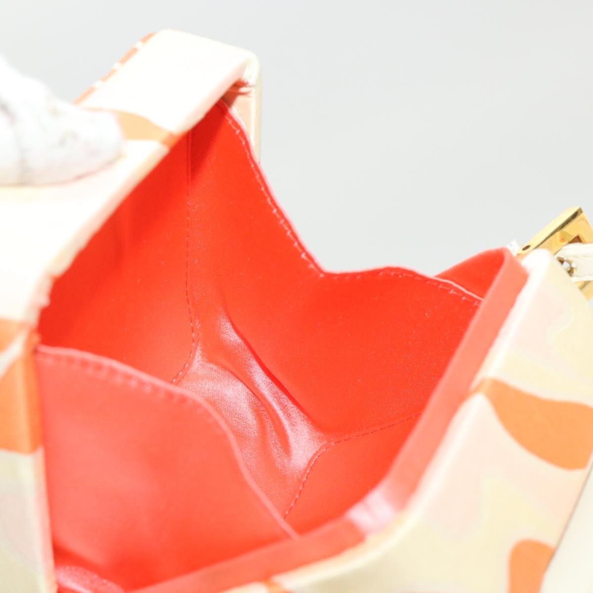FENDI Mini Mamma Baguette Pouch Nylon Orange  46674