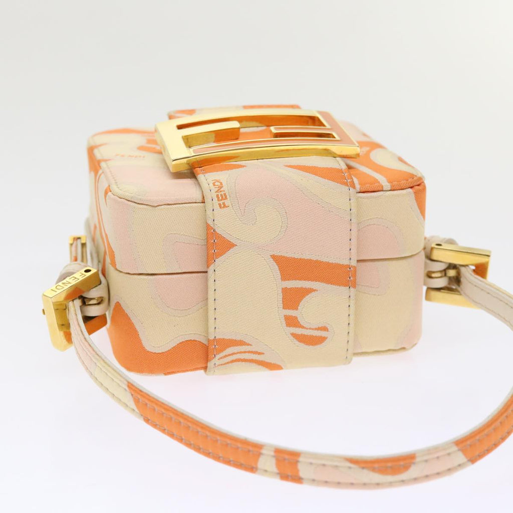 FENDI Mini Mamma Baguette Pouch Nylon Orange  46674
