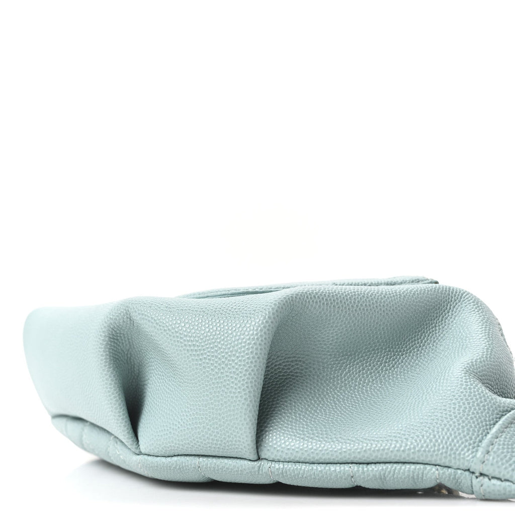 Chanel Caviar Quilted Filigree Waist Bag Light Blue