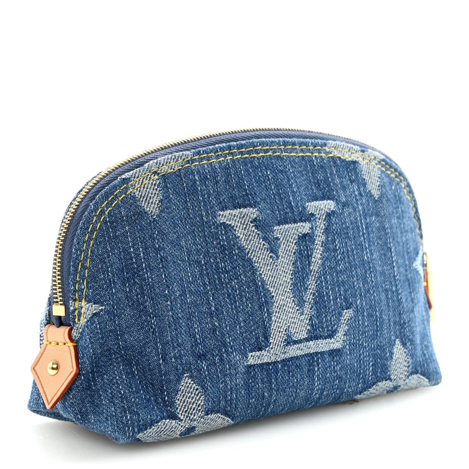 Louis Vuitton Denim Giant Monogram Pochette Cosmetique PM Denim Blue