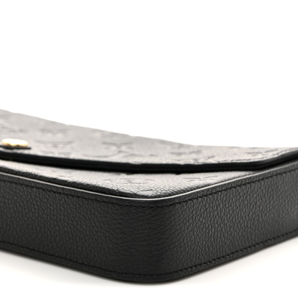 Louis Vuitton Empreinte Pochette Felicie Chain Wallet Black