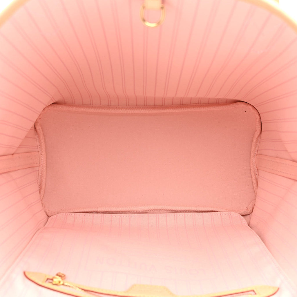 Louis Vuitton Damier Azur Neo Neverfull MM Rose Ballerine