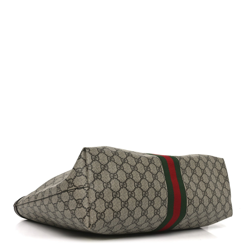 Gucci GG Supreme Monogram Medium Ophidia Shopping Tote Brown
