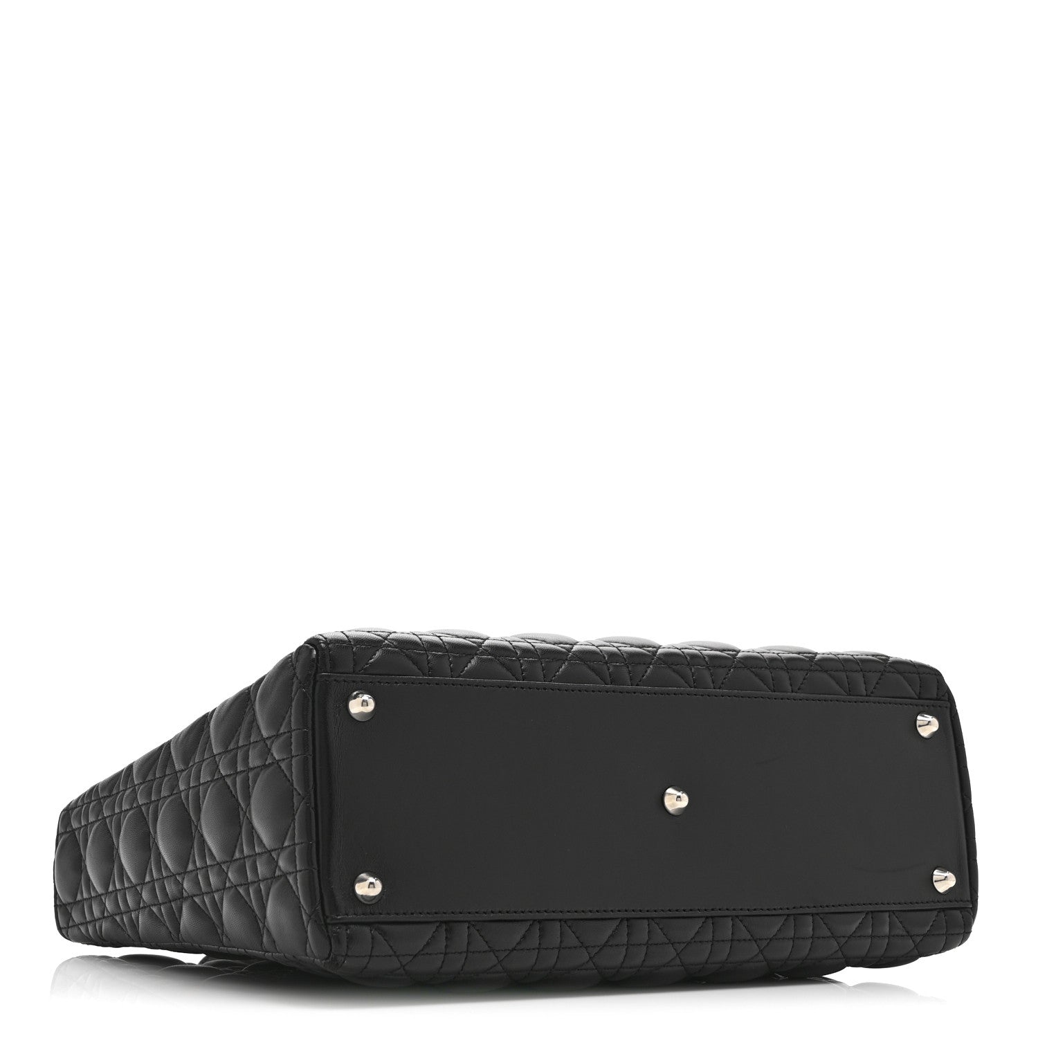 Christian Dior Lambskin Cannage Large Lady Dior Black