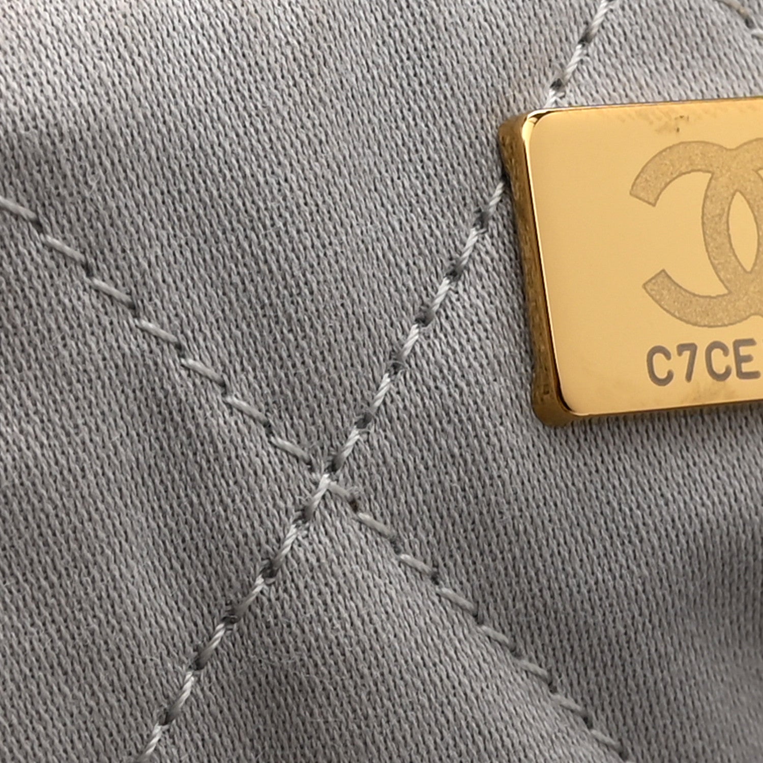 Chanel Shiny Calfskin Quilted Mini Chanel 22 Grey