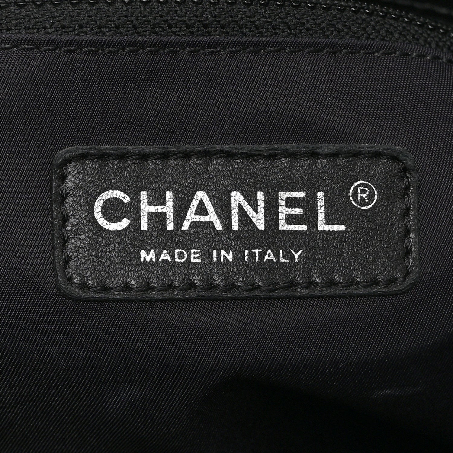 Chanel Coated Canvas Quilted Large Paris Biarritz Tote Black