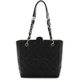 Chanel Caviar Quilted Petit Shopping Tote PST Black