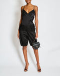 Chanel Fall 2023 Black Strappy Playsuit with 3D Camellia Flower Pocket Detail Size FR 36 (UK 8)