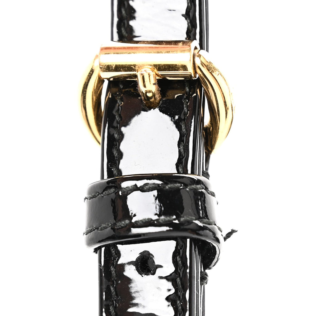 Christian Dior Patent Cannage Mini Lady Dior Black