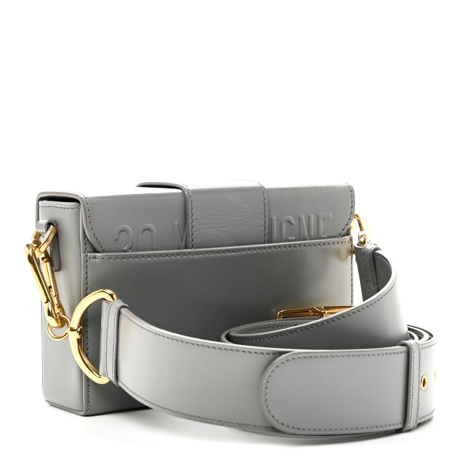 Christian Dior Box Calfskin 30 Montaigne Box Bag Stone Grey