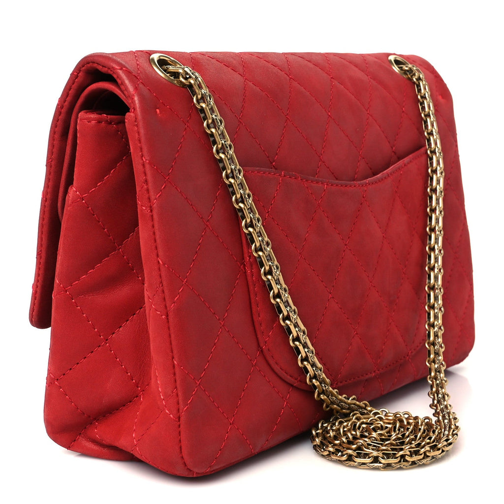 Iridescent Calfskin Quilted 2.55 Reissue 226 Flap Red