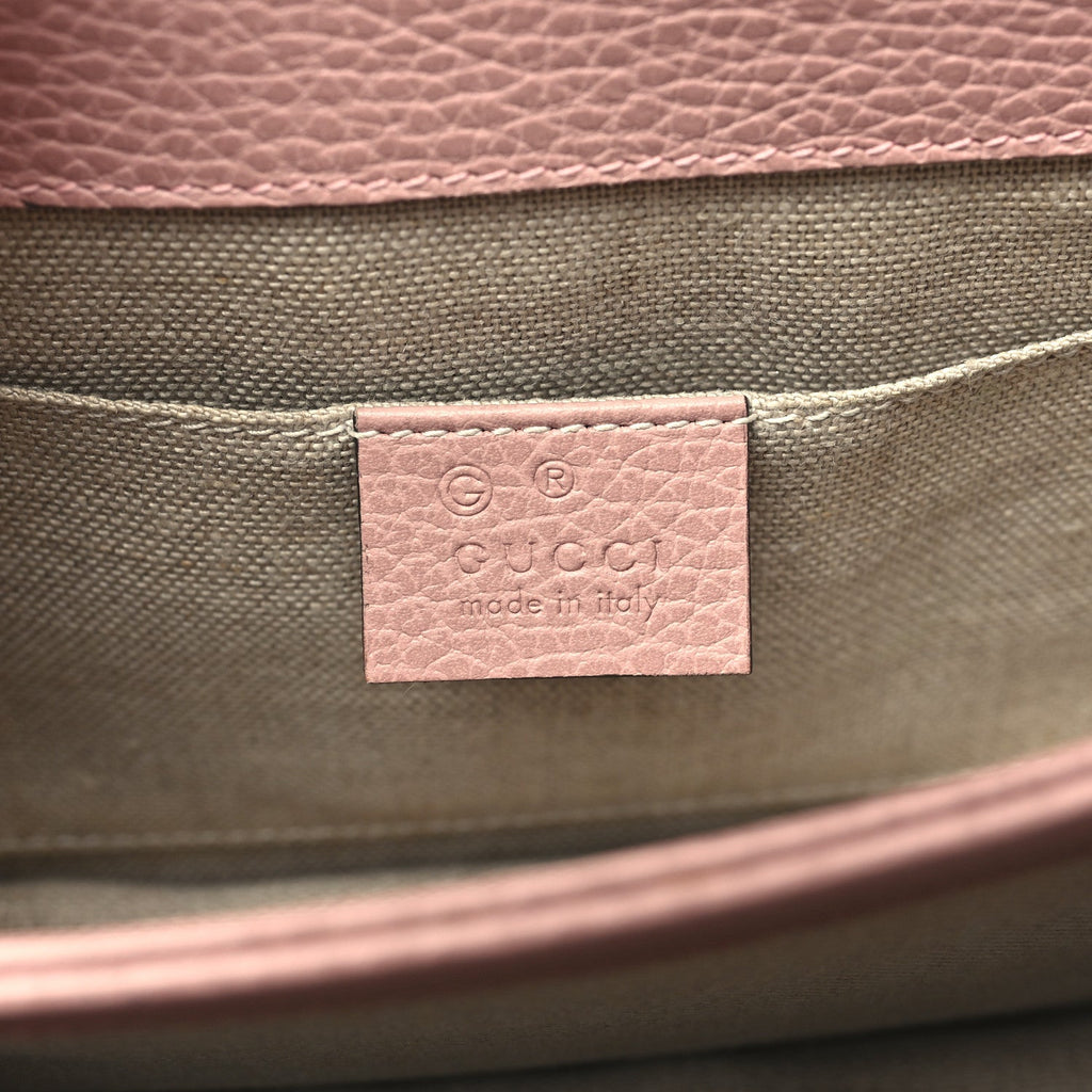 Gucci Dollar Calfskin Small Interlocking G Shoulder Bag Soft Pink