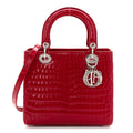 Christian Dior Alligator Medium Lady Dior Red