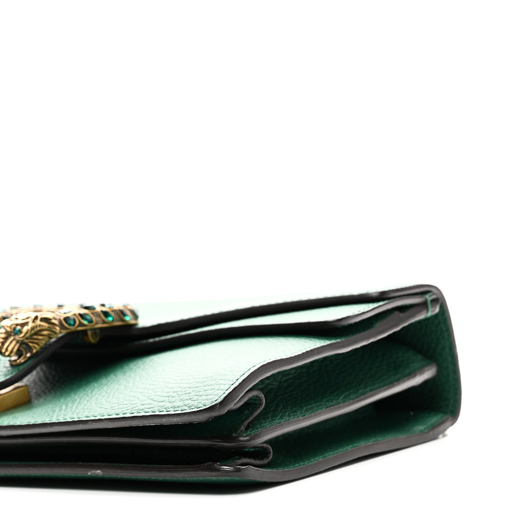 Gucci Pebbled Calfskin Small Dionysus Shoulder Bag Emerald
