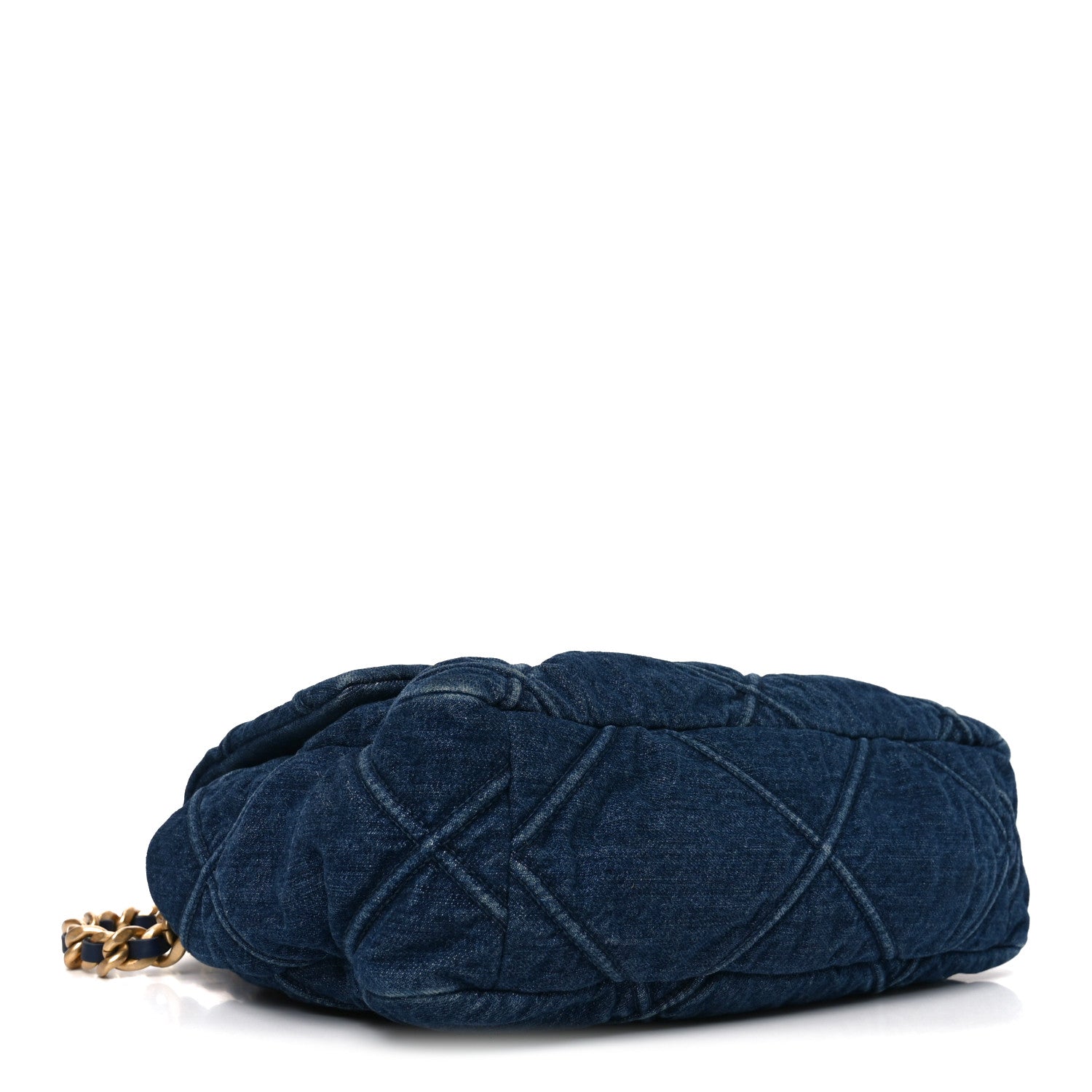 Chanel Denim Quilted Large Chanel 19 Flap Blue