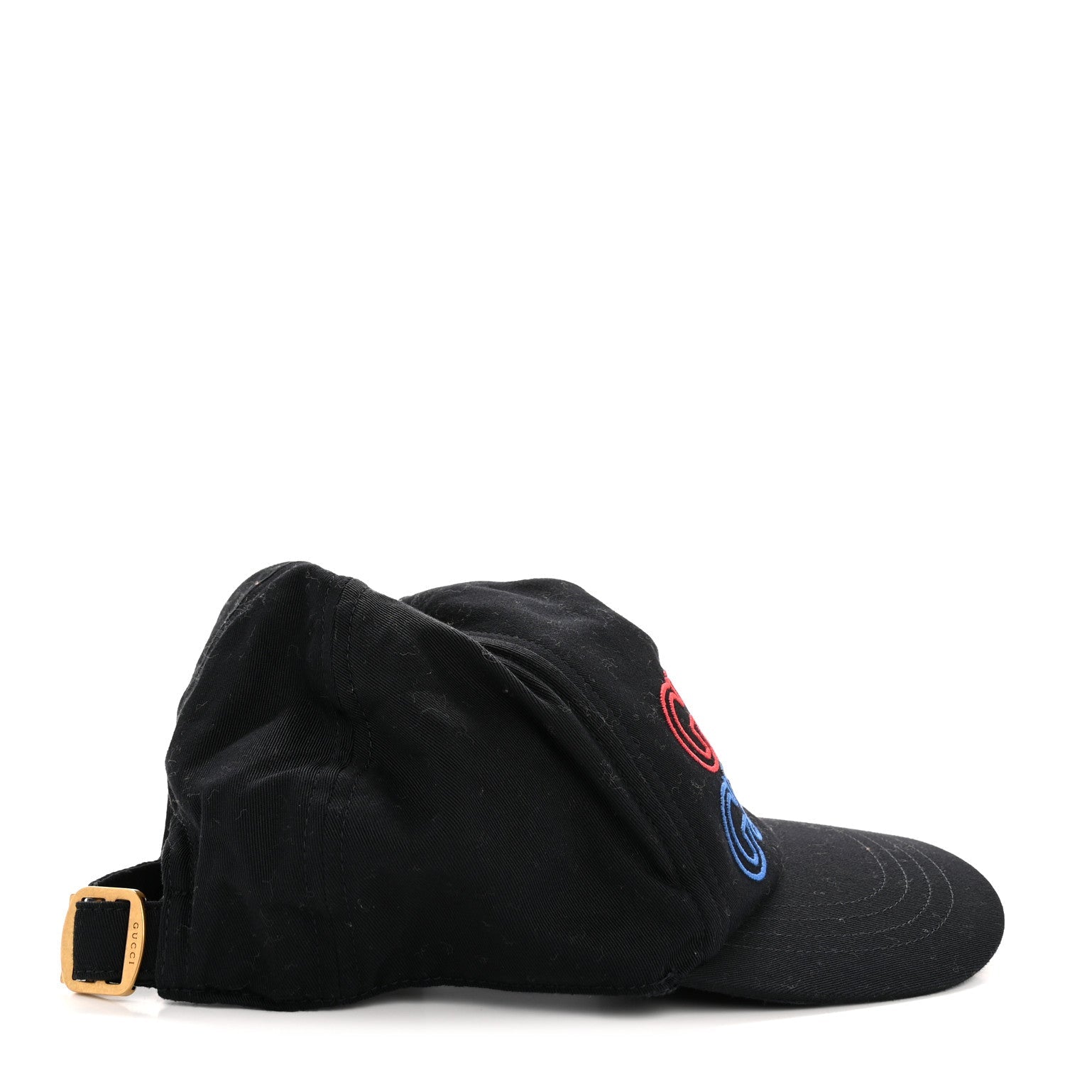 Gucci Cotton Embroidered Baseball Hat S Blue Red White