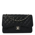 Chanel Caviar Quilted Jumbo Double Flap Black