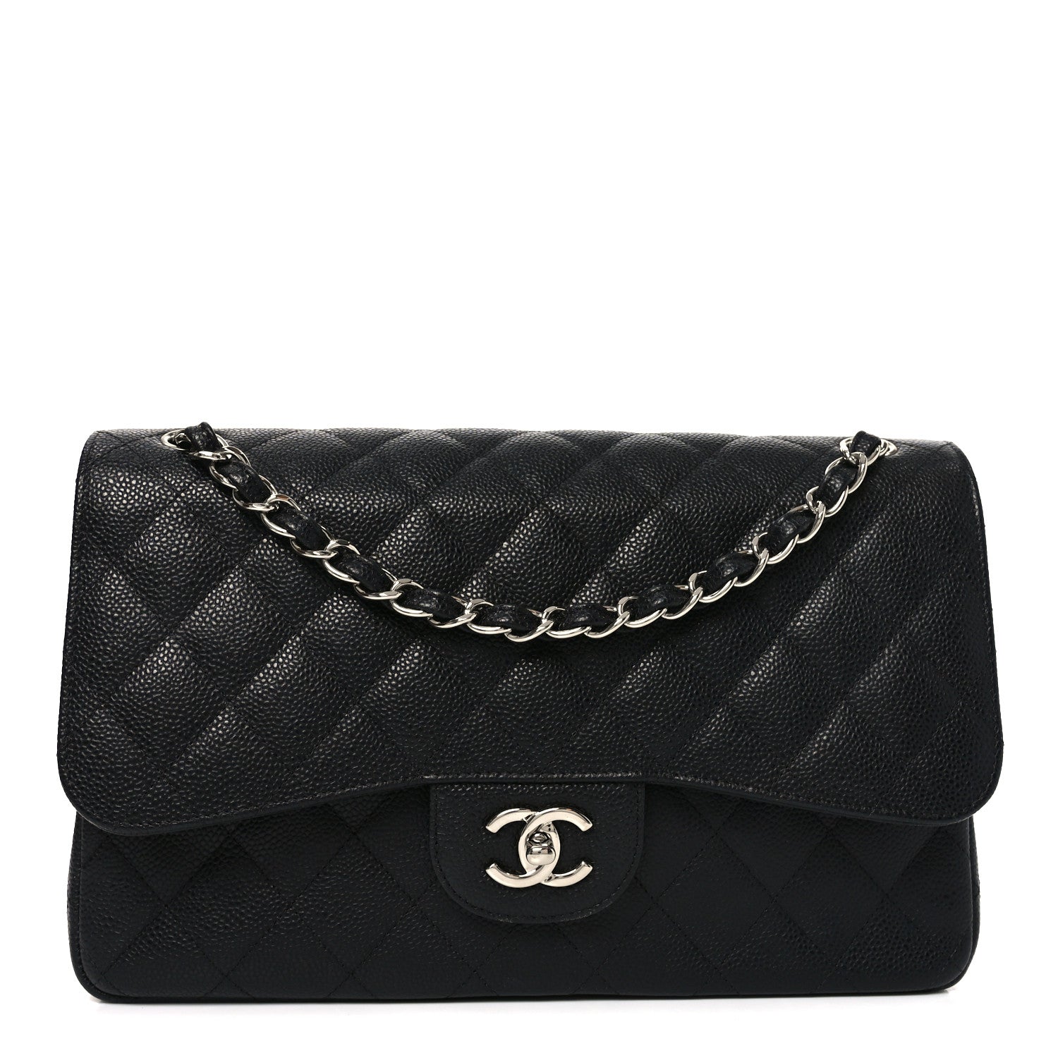 Chanel Caviar Quilted Jumbo Double Flap Black