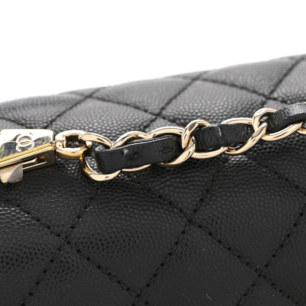 Chanel Caviar Quilted Small Coco Handle Flap Black