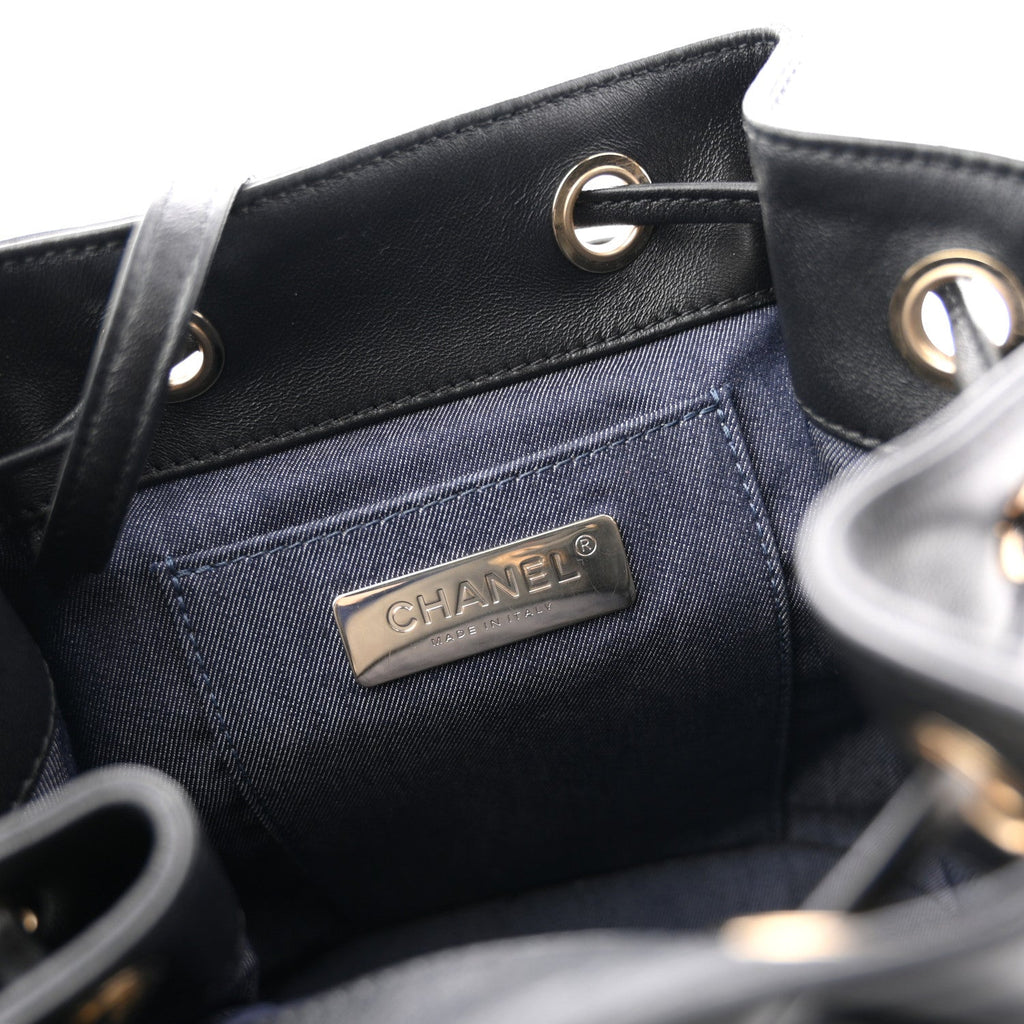 Chanel Lambskin CC Mania Backpack Black