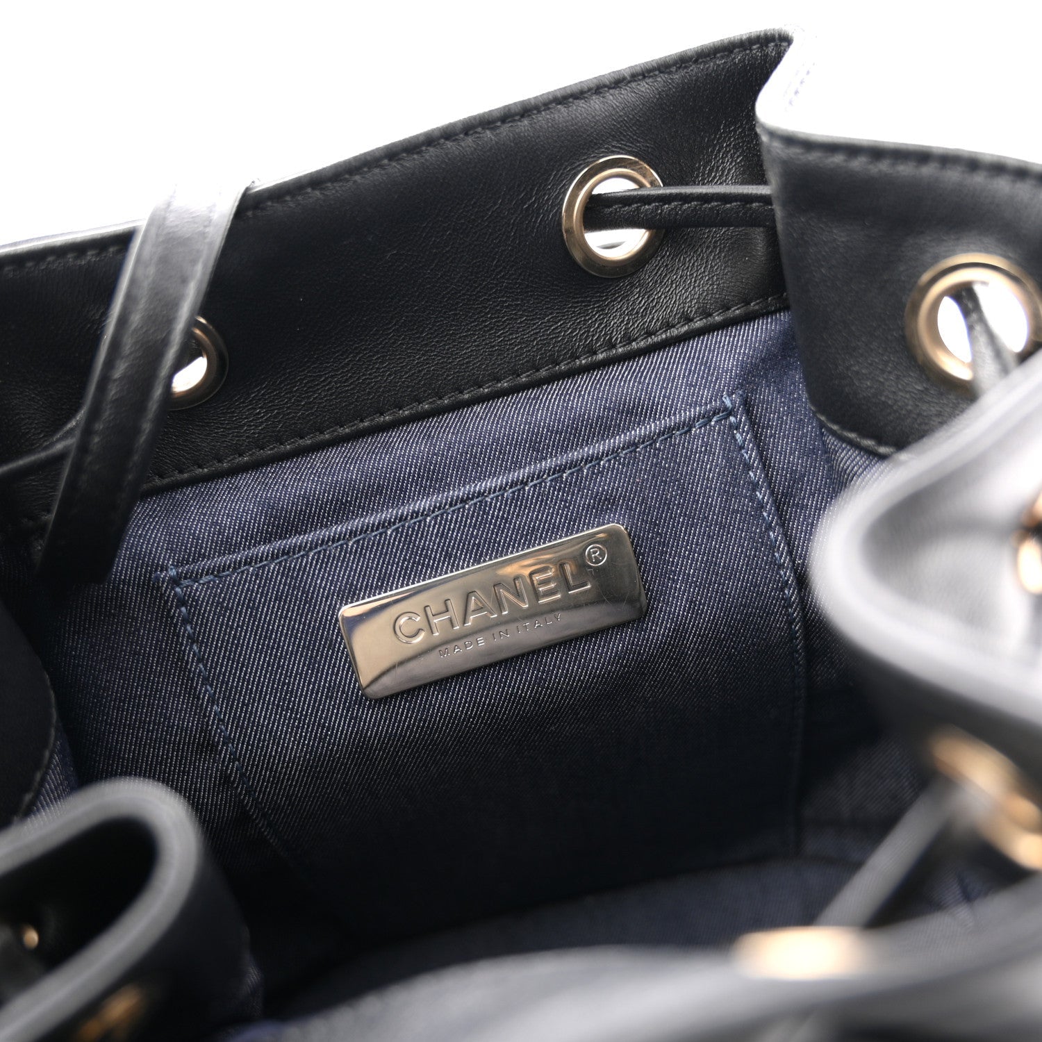 Chanel Lambskin CC Mania Backpack Black