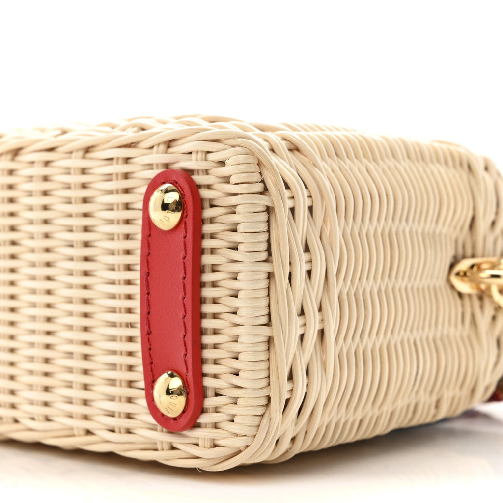 Louis Vuitton LV X TM Rattan Denim Calfskin Cerises Capucines Mini