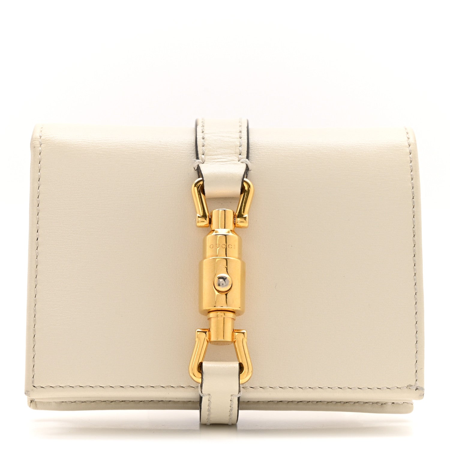 Gucci Calfskin Jackie 1961 Card Case Mystic White
