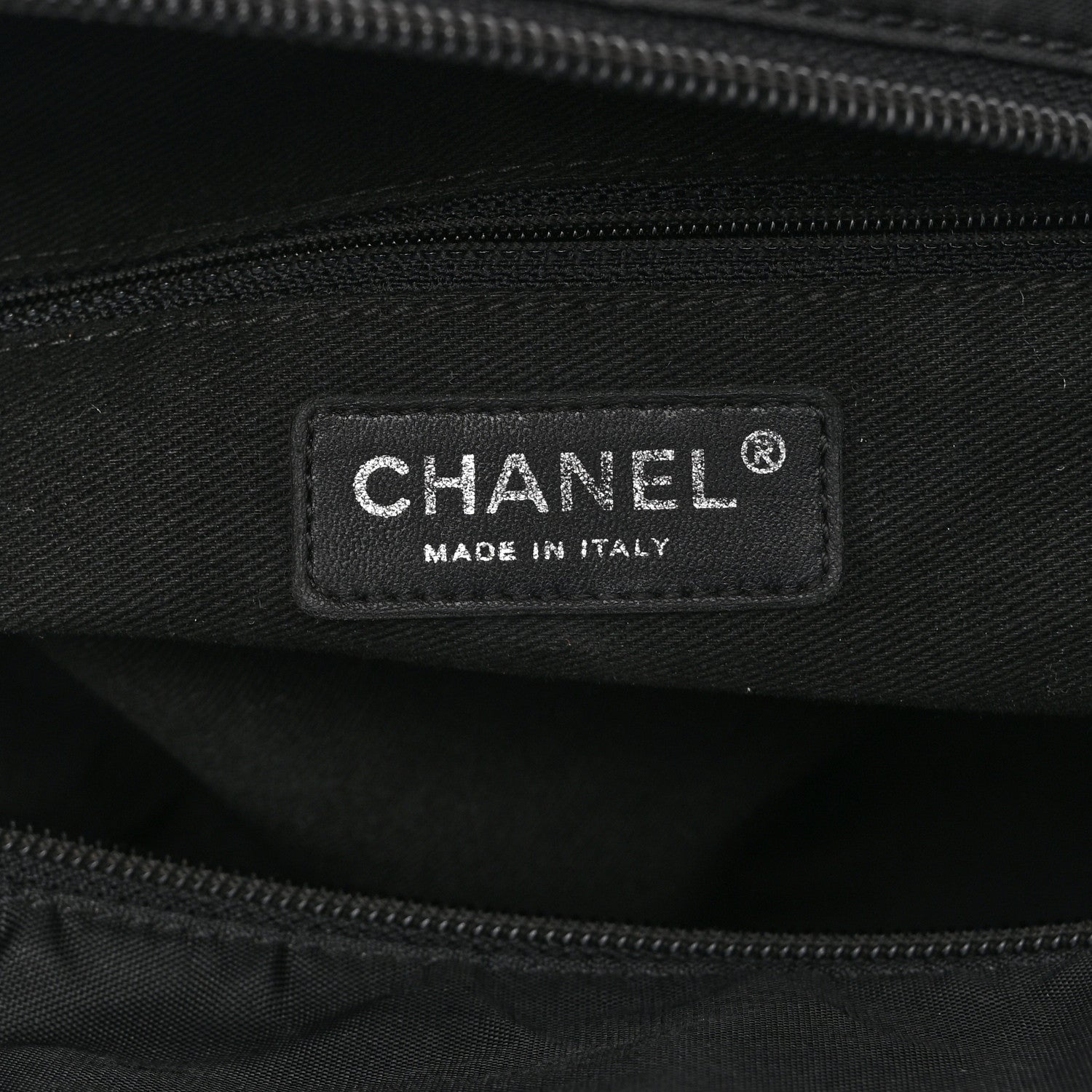 Chanel Nylon Calfskin Quilted CC Paris New York Tote Bag Black