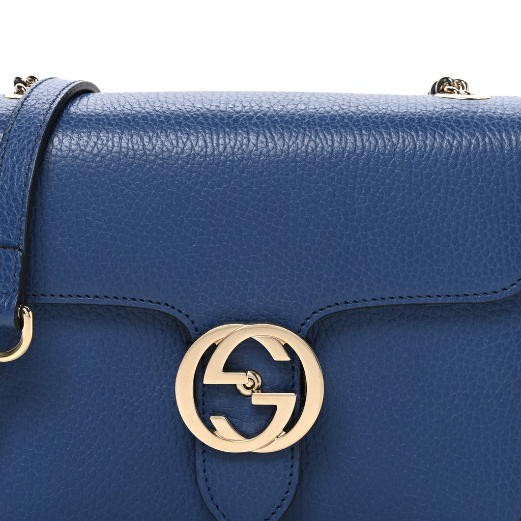 Gucci Dollar Calfskin Small Interlocking G Shoulder Bag Caspian