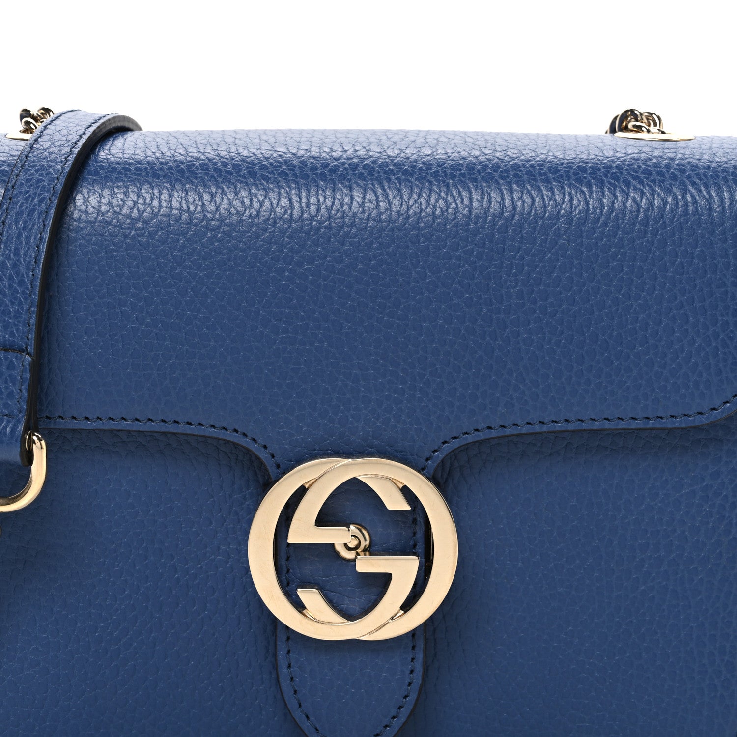 Gucci Dollar Calfskin Small Interlocking G Shoulder Bag Caspian