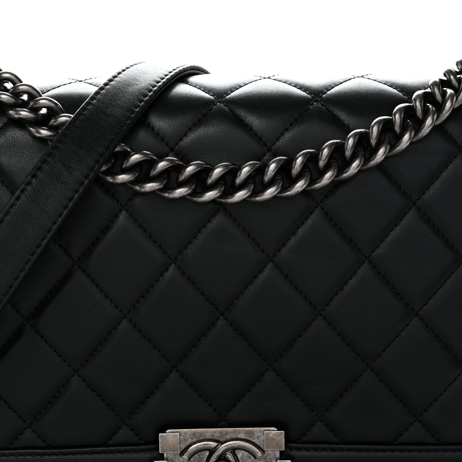 Chanel Calfskin Quilted Medium Boy Flap Black