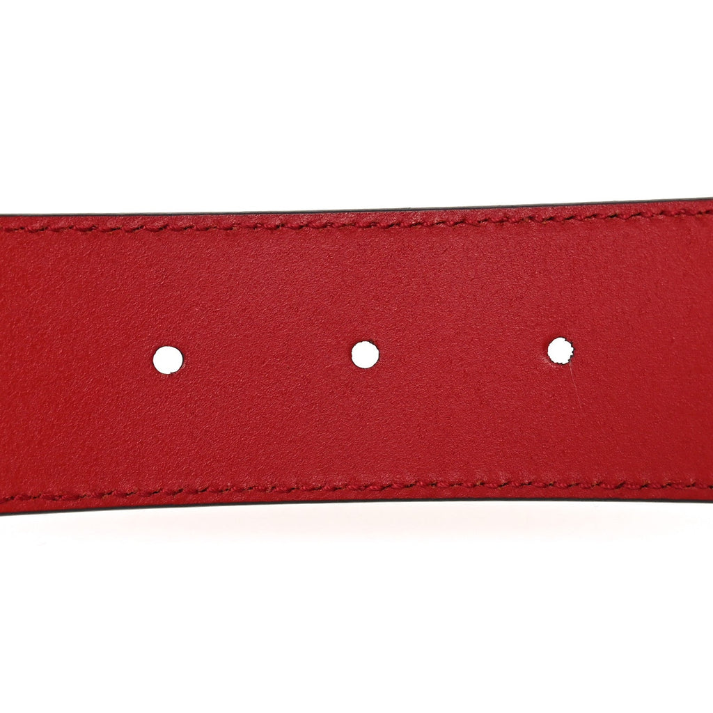Gucci Selleria Calfskin Mens Interlocking G 37mm Belt 85 34 Rosso