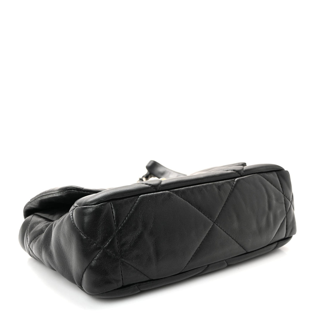 Chanel Lambskin Quilted Medium Chanel 19 Flap Black